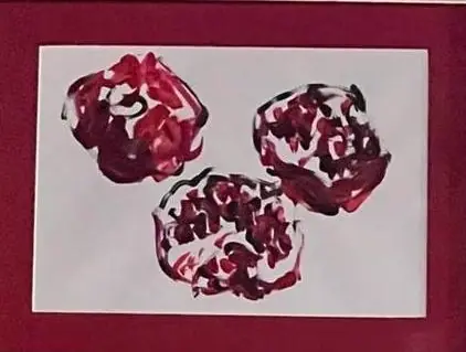 Three pomegranates
