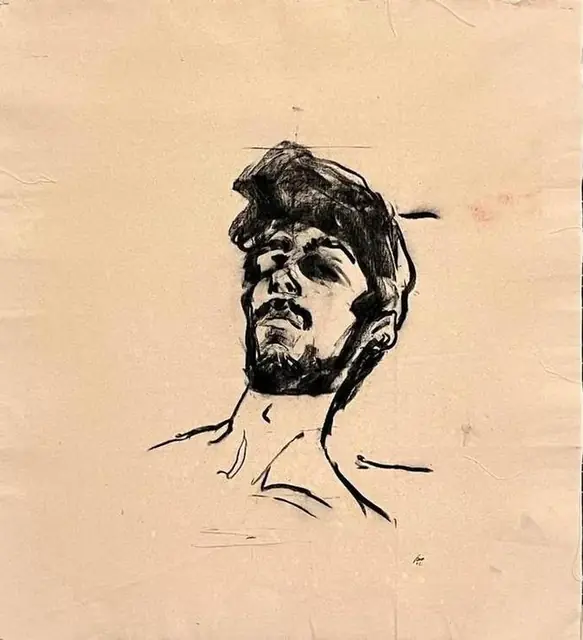 A face in black line