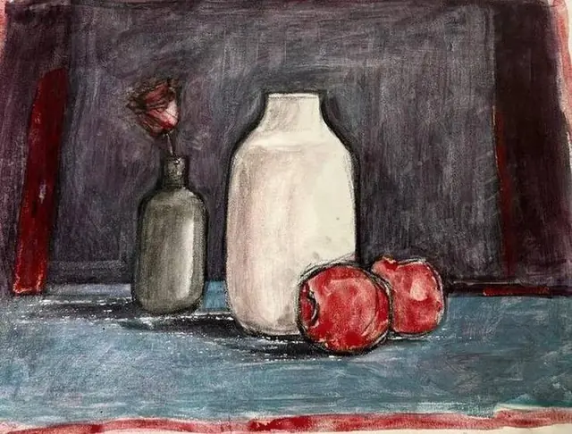 Still life with two vases